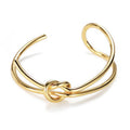 Gold Knot Open Cuff Bangle